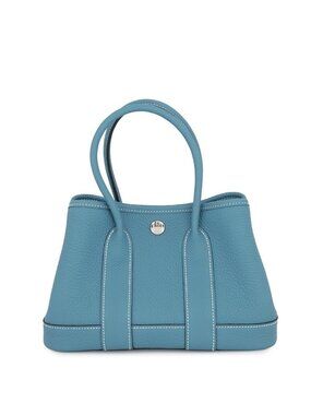 Hermes Tote Bag Neo Garden 23 Party New Blue Jean Silver Negonda
